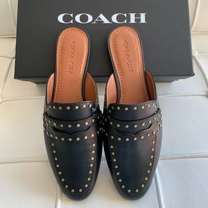 Coach Faye leather slide loafer